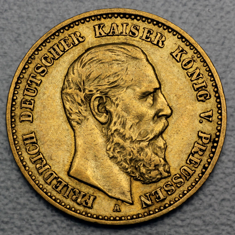 10 Mark Friedrich Preußen Jahrgang 1888 Goldmünze